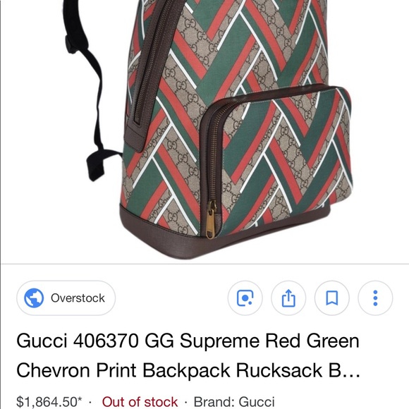 Host pick 🥰Auth Gucci GG Supreme Chevron backpack - Picture 8 of 8